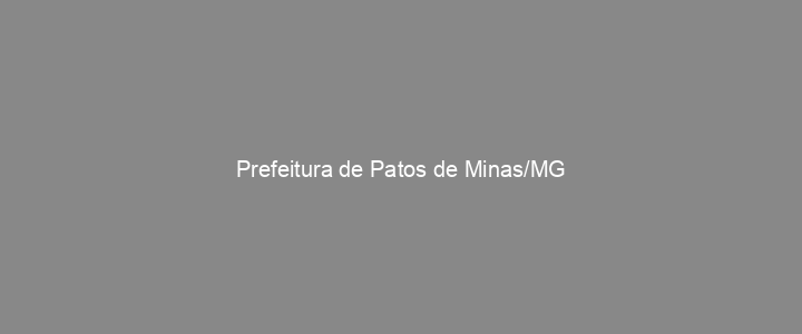 Provas Anteriores Prefeitura de Patos de Minas/MG
